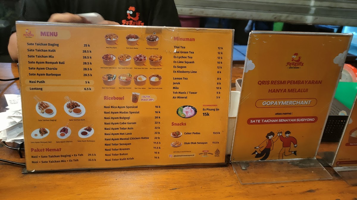Sate Taichan Senayan Yogya Menu - Image 2